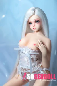 60cm 2ft TPE Petite Figure Silver Hair Fair Skin Sex Doll