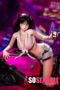 72cm 2ft3 Silicone Voluptuous Body Black Hair Sex Doll 1 Head