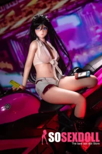 72cm 2ft3 Silicone Voluptuous Body Black Hair Sex Doll 1 Head