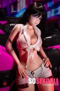 72cm 2ft3 Silicone Voluptuous Body Black Hair Sex Doll 1 Head