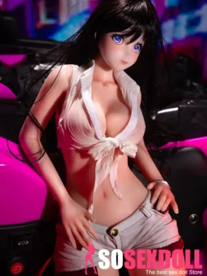 72cm 2ft3 Silicone Voluptuous Body Black Hair Sex Doll 1 Head