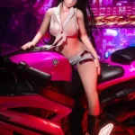 72cm 2ft3 Silicone Voluptuous Body Black Hair Sex Doll 1 Head