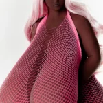 72cm 2ft4 TPE Black Skin Huge Boobs Pink Suit Sex Doll
