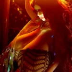 72cm 2ft4 TPE Seductive Dress Red Hair Huge Chests Sex Doll