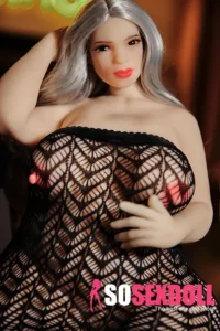 72cm 2ft4 TPE Thick Body Silver Hair Big Breasts Sex Doll