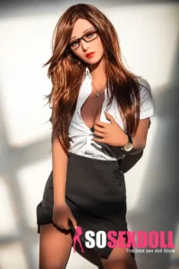 158cm 5ft2 TPE Small Breast Toned Figure Sex Doll #185 Head in Office Lady Outfit