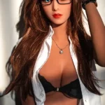 158cm 5ft2 TPE Small Breast Toned Figure Sex Doll #185 Head in Office Lady Outfit