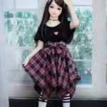 100cm 3ft3 TPE Checked Skirt Flat Breasts Sex Doll