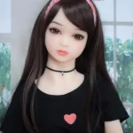 100cm 3ft3 TPE Checked Skirt Flat Breasts Sex Doll