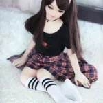 100cm 3ft3 TPE Checked Skirt Flat Breasts Sex Doll