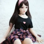 100cm 3ft3 TPE Checked Skirt Flat Breasts Sex Doll