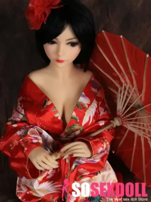 100cm 3ft3 TPE Japanese Geisha Girl Petite Chests Sex Doll