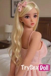 100cm 3ft3 TPE Round Chests Pink Dress Sex Doll
