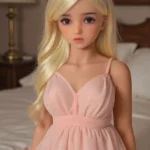 100cm 3ft3 TPE Round Chests Pink Dress Sex Doll