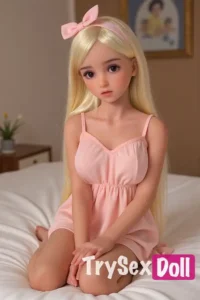 100cm 3ft3 TPE Round Chests Pink Dress Sex Doll