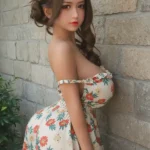 118cm 3ft9 TPE Floral Dress Perky Chests Sex Doll