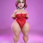 120cm 3ft3 TPE Full Bust Thick Body Sex Doll #S14 Head in Red Bikini