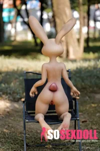 120cm 3ft9 Silicone Furry C Cup Breast Cute Bunny Ears Sex Doll