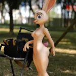 120cm 3ft9 Silicone Furry C Cup Breast Cute Bunny Ears Sex Doll