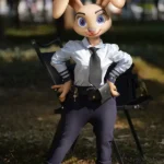 120cm 3ft9 Silicone Furry C Cup Breast Cute Bunny Ears Sex Doll