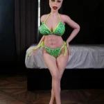 125cm 4ft1 TPE Rear Mouth Busty Muscular Body Thick Butt Sex Doll #DC63 Head