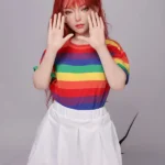 130cm 4ft3 Colorful Lifelike Companion Dolls Rainbow Outfit Realistic Sex Dolls