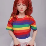 130cm 4ft3 Colorful Lifelike Companion Dolls Rainbow Outfit Realistic Sex Dolls