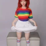 130cm 4ft3 Colorful Lifelike Companion Dolls Rainbow Outfit Realistic Sex Dolls
