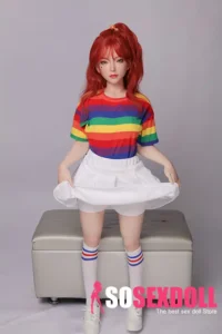 130cm 4ft3 Colorful Lifelike Companion Dolls Rainbow Outfit Realistic Sex Dolls