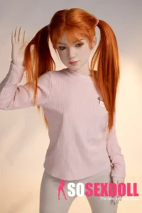 130cm 4ft3 Playful Realistic Companion Dolls High Quality Silicone Red Hair Dolls