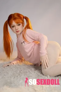 130cm 4ft3 Playful Realistic Companion Dolls High Quality Silicone Red Hair Dolls