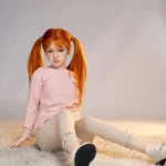 130cm 4ft3 Playful Realistic Companion Dolls High Quality Silicone Red Hair Dolls