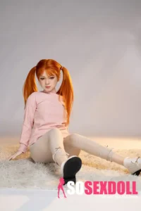 130cm 4ft3 Playful Realistic Companion Dolls High Quality Silicone Red Hair Dolls