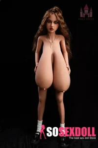 132cm 4ft3 TPE Pendulous Breasts Slender Body Sex Doll #63 Head