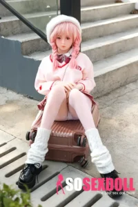 138cm 3ft5 TPE Schoolgirl Uniform Pink Hair Sex Doll