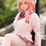 138cm 3ft5 TPE Schoolgirl Uniform Pink Hair Sex Doll
