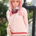 138cm 3ft5 TPE Schoolgirl Uniform Pink Hair Sex Doll