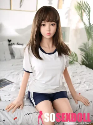 138cm 4ft5 Silicone Gym Suit Fair Skin Sex Doll