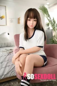 138cm 4ft5 Silicone Gym Suit Fair Skin Sex Doll