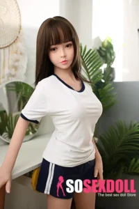 138cm 4ft5 Silicone Gym Suit Fair Skin Sex Doll