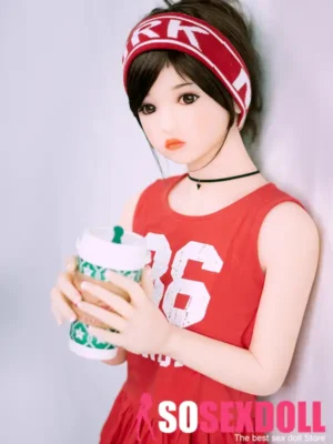 140cm 4ft6 TPE Red Suit Sporty Girl Sex Doll