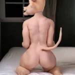 141cm 4ft6 Silicone Anthro Bull Chubby Boobs Curvy Body Sex Doll #SZ3 Head （Implanted Further）