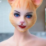 ตุ๊กตายาง TPE หูแมว สูง 142 ซม. 4 ฟุต 7 นิ้ว รูปทรงโค้งมน กระชับสัดส่วน #SZ2 หัว