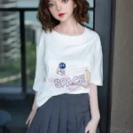 148cm 4ft9 Cute Brown Hair Lifelike Sex Dolls Short Hair Anime Style Love Dolls