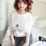 148cm 4ft9 Cute Brown Hair Lifelike Sex Dolls Short Hair Anime Style Love Dolls