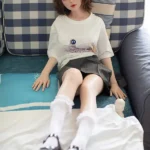 148cm 4ft9 Cute Brown Hair Lifelike Sex Dolls Short Hair Anime Style Love Dolls