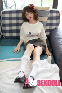148cm 4ft9 Cute Brown Hair Lifelike Sex Dolls Short Hair Anime Style Love Dolls