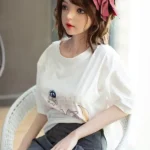148cm 4ft9 Cute Brown Hair Lifelike Sex Dolls Short Hair Anime Style Love Dolls