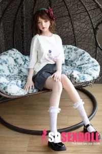 148cm 4ft9 Cute Brown Hair Lifelike Sex Dolls Short Hair Anime Style Love Dolls