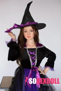 148cm 4ft9 Purple Witch Dress Sexy Sex Dolls High Quality Sex Doll With Big Breasts